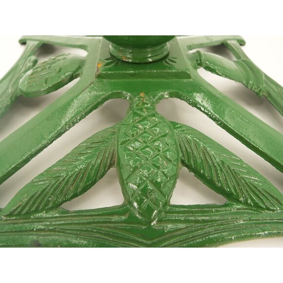 Vintage Green Cast Iron 11x11 German Christmas Tree Stand - Picture 10 of 14